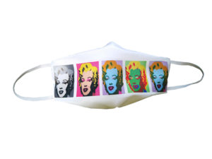 Mascarilla Pop Art - Inspirada por Marilyn Monroe - blanca